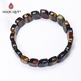 Vòng tay bản đá mắt hổ tam tài - Ngọc Quý Gemstones