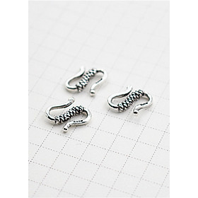 Combo 3 cái charm bạc móc khóa  chữ S kết vòng tay, dây chuỗi #1 - Ngọc Quý Gemstones