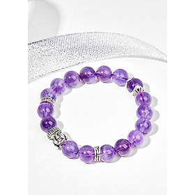  Vòng Tay đá thiên nhiên phối charm phật bạc size hạt 10mm - Ngọc Quý Gemstones