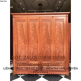 Tủ quần áo 4 buồng gỗ xoan, gội, gõ đỏ, hương đá... Giá siêu Rẻ