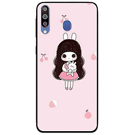 Ốp lưng dành cho Samsung M30 mẫu Bé Gái Ôm Thỏ