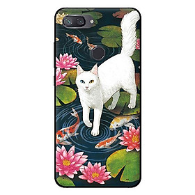 Ốp in cho Xiaomi Mi 8 Lite Mèo Trắng - Hàng chính hãng