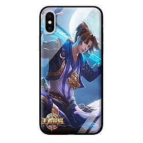 Ốp lưng kính cường lực cho iPhone XS Anime Chàng Trai Kiếm Xanh - Hàng chính hãng