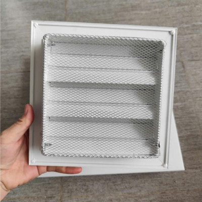 Tấm chắn gió louver nan Z 400x400 kèm lưới chắn côn trùng