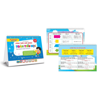Bộ Lịch Công Thức Toán Học Sổ Tay Tổng Hợp Kiến Thức Dành Cho Học Sinh Tiểu Học