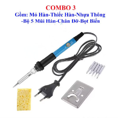 Mỏ hàn thiếc chỉnh nhiệt  tặng kèm 5 mũi hàn 