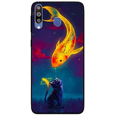 Ốp lưng dành cho Samsung M30 mẫu Mèo Và Cá
