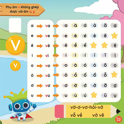 Sách Bé Học Âm Vần Tiếng Việt có App Bài Giảng cho bé 3-6 tuổi