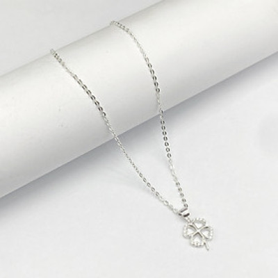 Dây Chuyền Bạc Nữ Mặt Cỏ 4 Lá May Mắn Bạc Hiểu Minh DMD557