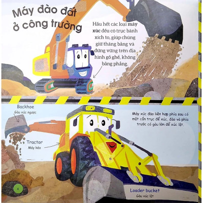 Busy Machines - Digger: Những Cỗ Máy Năng Nổ - Máy Đào Đất (Song Ngữ Anh - Việt)