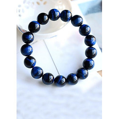 Vòng Tay Đá Mắt Hổ Xanh Dương 12MM 