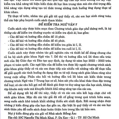 Đề Kiểm Tra Ngữ Văn 7 - 15 Phút - Giữa Kì - Cuối Kì (Dùng Chung SGK Hiện Hành )