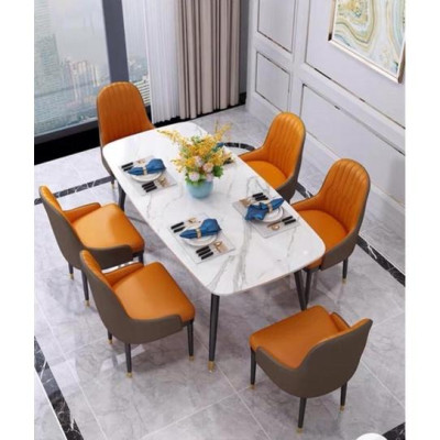 Bàn đá 1m6x80 6 ghế
