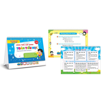 Bộ Lịch Công Thức Toán Học Sổ Tay Tổng Hợp Kiến Thức Dành Cho Học Sinh Tiểu Học