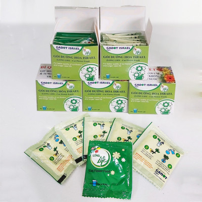 Nước Cắm Hoa Đồng Tiền Lâu Tàn (Set 80 gói dạng bột) nhập khẩu Israel - Food For CUT Flowers giúp hoa tươi lâu hơn, ngăn "gãy cổ" hoa và hạn chế thối nước