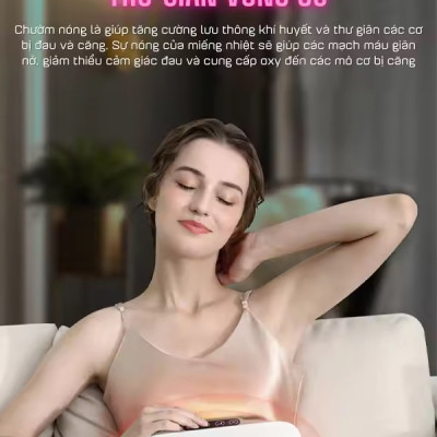 Máy Massage Bụng tan Mỡ, Đai Massage Đánh Tan Mỡ Bụng Cao Cấp Có Đèn Hồng Ngoại Tích Hợp Đá Nóng Hymalaya Giúp tan mỡ bụng 