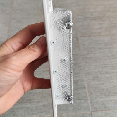 Tấm chắn gió louver nan Z 400x400 kèm lưới chắn côn trùng