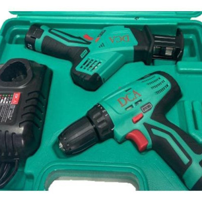 BỘ COMBO MÁY KHOAN PIN (ADJZ10-10EK) VÀ MÁY CƯA KIẾM DÙNG PIN (ADJF15EK) DCA ADKIT02EK - HÀNG CHÍNH HÃNG