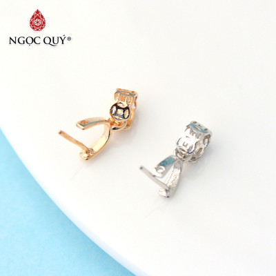 Combo 2 cái charm bạc khoen móc mặt phật, mặt tỳ hưu hình kim tiền mạ hồng - Ngọc Quý Gemstones