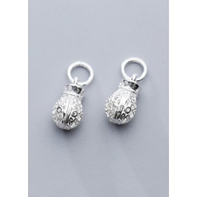 Combo 2 cái charm bạc hình túi tiền treo - Ngọc Quý Gemstones