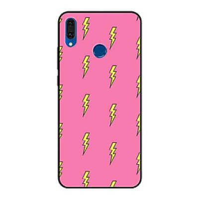 Ốp Lưng in cho Huawei Y9 2019 Mẫu Tia Chớp Nền Hồng - Hàng Chính Hãng