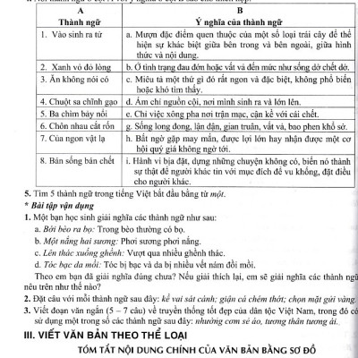 Phát triển kĩ năng đọc - hiểu và viết văn bản theo thể loại ngữ văn 6 (Chân trời sáng tạo)