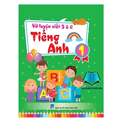 Sách - Vở Luyện Viết 5 Ô li Tiếng Anh - Lớp 1 (KV)