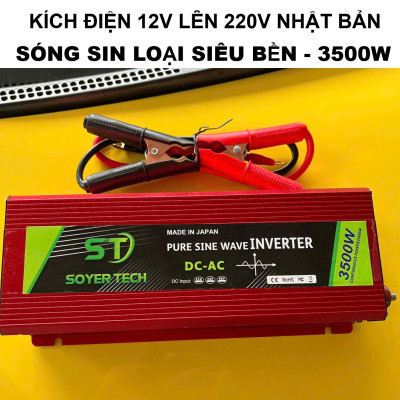 Bộ Biến Tần Kích 12V Lên 220V - 3500W Nhật Bản Inverter Sóng Sin Chuẩn – Loại Xịn, Siêu Bền ,