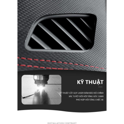 Thảm Taplo Da Vân Carbon Xe Suzuki Ertiga 2018 2019 2020 hàng cao cấp
