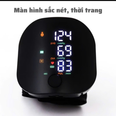 Máy Đo HuyếttÁp CổTay Thông Minh, Màn Hình LED, GiọngNói Tiếng Việt, Bản Sạc Pin Tiện Lợi đèn pha led ốp trần