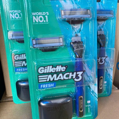 Dao Cạo Râu Gillette Mach3+ New (1 Cán + 2 Lưỡi)