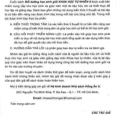 Bồi Dưỡng Học Sinh Giỏi Khoa Học Tự Nhiên 9 (Dùng Chung Cho Các Bộ SGK Hiện Hành) - HA