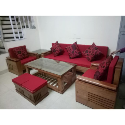 Bộ bàn ghế trứng đối gỗ sồi
