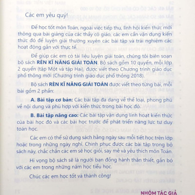 Rèn Kĩ Năng Giải Toán Lớp 3 - Tập 2 (Theo Chương Trình Giáo Dục Phổ Thông Mới)