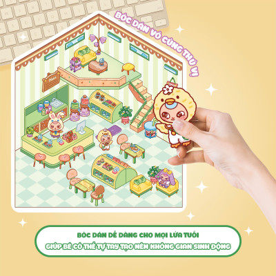 Sách - Bóc Dán 3D - Tiệm Trà Sữa Baby Three