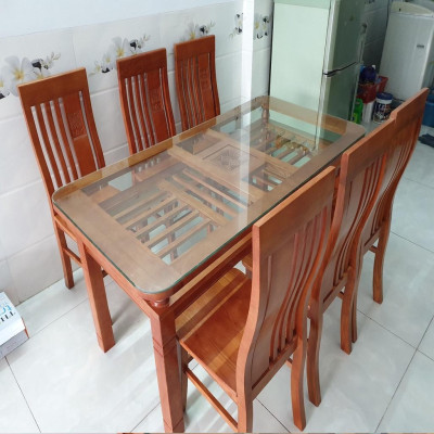 Bộ Bàn Ăn 2 Tầng Gỗ Sồi Nga