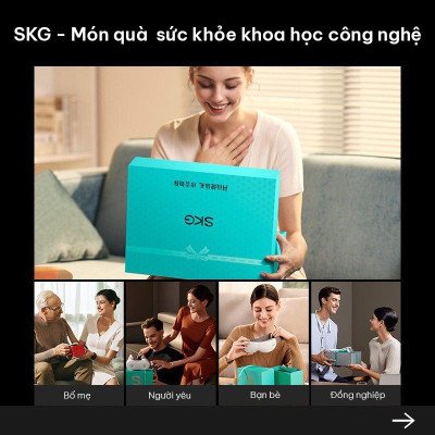 Máy Massage Cổ SKG K5-2 giúp giảm đau do thoái hóa, thoát vị đĩa đệm cổ, đau mỏi do sai tư thế với xung điện, chườm nóng