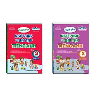 Sách - Global Success - Chinh Phục Ngữ Pháp Và Bài Tập Tiếng Anh Lớp 3 - Có Đáp Án - Combo 2 Tập - Minh Thắng