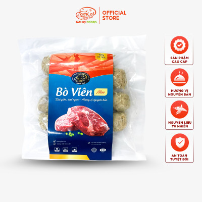 Bò viên Tâm Lợi, loại cao cấp - Dai ngon tự nhiên - Đảm bảo sức khoẻ - Giao nhanh trong 3h - 200gr