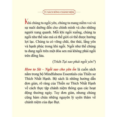 Sách Bỏ Túi - How To Sit - Ngồi Sao Cho Yên Ổn - Phanbook