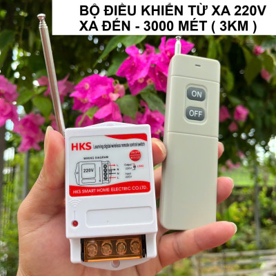 Bộ Điều Khiển Từ Xa 220V Máy Bơm Nước, Đèn – Tầm Xa 1–5KM, Công Suất Lớn 40A 3000W