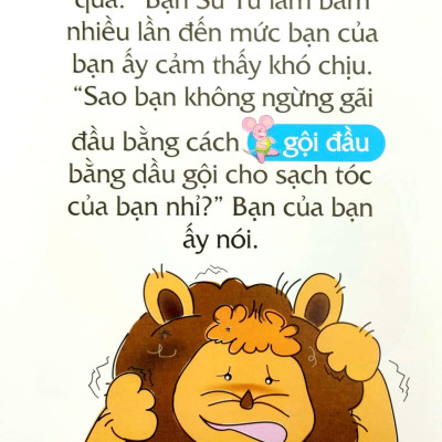 Sách Truyện Tranh Song Ngữ Việt Anh Cho Bé - Để Gội Đầu Không Cay Mắt
