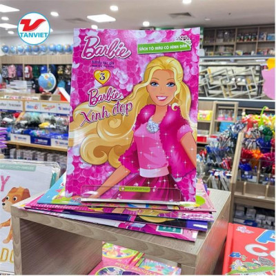 Sách Tô Màu - Barbie Xinh Đẹp 3 - Có Hình Dán - Tân Việt Books