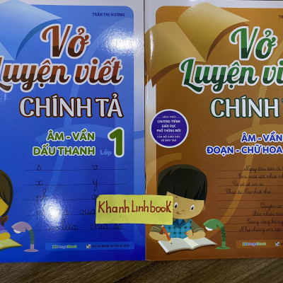 Sách - Combo Vở Luyện Viết Chính Tả Lớp 1 - Âm - Vần - Đoạn - Chữ Hoa - Dấu Thanh (MG)