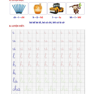 Phiếu bài tập cuối tuần Tiếng Việt 1 - Biên soạn theo chương trình mới (Sách màu)