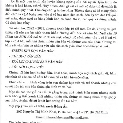 Sách tham khảo- Hướng Dẫn Học Và Làm Bài Ngữ Văn 10 - Tập 2 (Bám Sát SGK Kết Nối Tri Thức Với Cuộc Sống)_HA