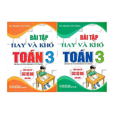 Sách - Combo Bài Tập Hay Và Khó Toán Lớp 3 - Tập 1 + Tập 2 (Dùng Chung Cho Các Bộ SGK Hiện Hành)HA-M