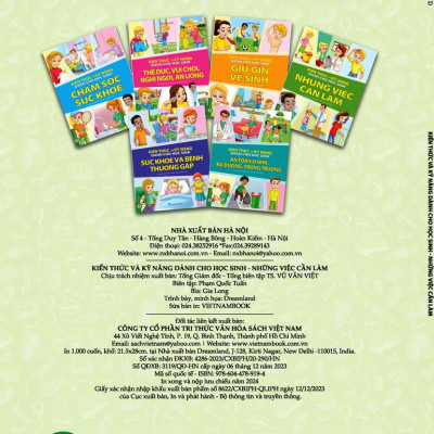 Combo 4 Quyển Kiến Thức Và Kỹ Năng Dành Cho Học Sinh: Chăm Sóc Sức Khỏe + Thể Dục, Vui Chơi, Nghỉ Ngơi, Ăn Uống + Những Việc Cần Làm + Sức Khoẻ Và Bệnh Thường Gặp