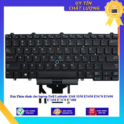 Bàn Phím dùng cho laptop Dell Latitude 3340 3350 E5450 E5470 E5490 E7450 E7470 E7480 - Hàng Nhập Khẩu New Seal CÓ ĐÈN - CHUỘT MIKEY2315