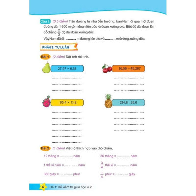Sách - Đề Kiểm Tra Toán 5 - Bộ sách Kết Nối biên soạn theo chương trình GDPT mới - ndbooks